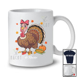 Personalized Custom Name Leopard Turkey Bow Tie; Amazing Thanksgiving Girls Women Family T-Shirt