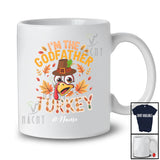 Personalized Custom Name I'm The Godfather Turkey; Humorous Thanksgiving Pilgrim Turkey Face T-Shirt