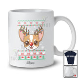 Personalized Custom Name Christmas Reindeer Chihuahua Face; Lovely Sweater Lights Farmer T-Shirt