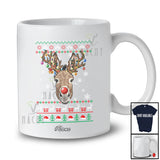 Personalized Custom Name Christmas Reindeer Mule Face; Lovely Sweater Lights Farmer T-Shirt