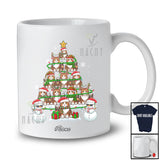 Personalized Custom Name Munchkin Christmas Tree Snowman; Lovely X-mas Lights Family T-Shirt