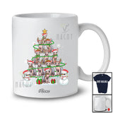 Personalized Custom Name Sphynx Christmas Tree Snowman; Lovely X-mas Lights Family T-Shirt