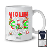 Personalized Custom Name Violin Elf Squad; Wonderful Christmas Musical Instruments Players T-Shirt