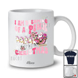 Personalized Custom Name Dreaming Of A Pink Christmas; Lovely Santa Sleigh Unicorn Reindeer T-Shirt