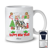 Personalized Custom Name Merry Christmas Happy New Year; Lovely Santa Cow X-mas Tree Farmer T-Shirt
