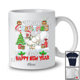 Personalized Custom Name Merry Christmas Happy New Year; Lovely Santa Chicken X-mas Tree Farmer T-Shirt