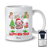 Personalized Custom Name Merry Christmas Happy New Year; Lovely Santa Axolotl Owner X-mas Tree T-Shirt