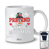 Personalized Custom Name Pretend I'm A Snowman; Joyful Christmas Snowman Face; Family T-Shirt