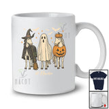 Personalized Custom Name Three Witch Boo Pumpkin Horse; Scary Halloween Farmer T-Shirt