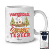 Personalized Custom Name Professional Cookie Tester; Lovely Christmas Cat Baking Baker T-Shirt
