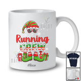 Personalized Custom Name Running Crew; Lovely Christmas Elf Sunglasses; Pajama Family Group T-Shirt