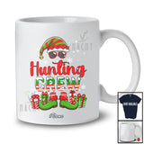 Personalized Custom Name Hunting Crew; Lovely Christmas Elf Sunglasses; Pajama Family Group T-Shirt