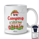 Personalized Custom Name Camping Crew; Lovely Christmas Elf Sunglasses; Pajama Family Group T-Shirt