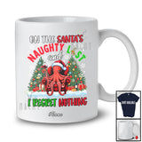 Personalized Custom Name On Santa's Naughty List; Joyful Christmas Octopus Drinking T-Shirt