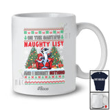 Personalized Custom Name On Santa's Naughty List; Joyful Christmas Sweater Orca Drinking T-Shirt