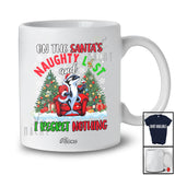 Personalized Custom Name On Santa's Naughty List; Joyful Christmas Orca Drinking T-Shirt
