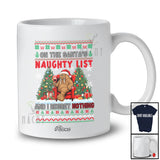 Personalized Custom Name On Santa's Naughty List; Joyful Christmas Sweater Walrus Drinking T-Shirt