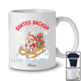 Personalized Custom Name Santa's Backup Plan; Lovely Christmas Santa Sleigh Reindeer Corgi T-Shirt