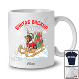 Personalized Custom Name Santa's Backup Plan; Lovely Christmas Sleigh Reindeer Dachshund T-Shirt