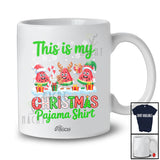 Personalized Custom Name My Christmas Pajama Shirt; Humorous Three Watermelon X-mas Fruit T-Shirt