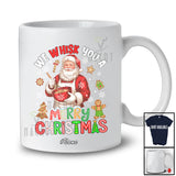 Personalized Custom Name Whisk You Merry Christmas; Joyful Santa Baking Lunch Lady Chef T-Shirt