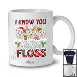 Personalized Custom Name I Know You Didn't Floss; Lovely Three Plaid Tooth; X-mas Dentist Dental T-Shirt