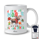 Personalized Custom Name Just Want A Moose For Christmas; Lovely Santa Moose Family Group T-Shirt