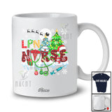 Personalized Custom Name LPN Nurse; Fantastic Christmas Tree Plaid Stethoscope Nursing T-Shirt