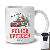 Personalized Custom Name Police Officer Christmas Tree Snowman; Awesome X-mas Jobs Proud T-Shirt