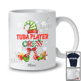 Personalized Custom Name Tuba Player Crew; Adorable Christmas Elf Musical Instruments T-Shirt