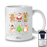 Personalized Custom Name Santa Elf Reindeer Gingerbread; Lovely Christmas Collection Lights T-Shirt