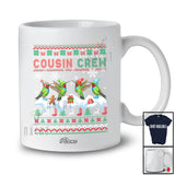 Personalized Custom Name Cousin Crew; Lovely Christmas Lights Four Hummingbird Sweater; Bird T-Shirt