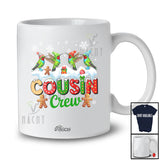 Personalized Custom Name Cousin Crew; Lovely Christmas Lights Four Hummingbird X-mas; Bird T-Shirt