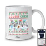 Personalized Custom Name Cousin Crew; Lovely Christmas Lights Four Pigeon Sweater; Bird T-Shirt