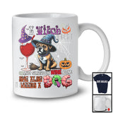 A Witch Cannot Survive On Wine Alone Needs A Dog, Lovely Halloween Witch Dog, Drinking T-Shirt
