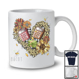 Accountant, Lovely Leopard Heart Shape Sunflowers, Matching Accountant Team Group T-Shirt