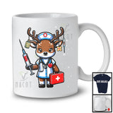 Adorable Nurse Reindeer Lover; Fantastic Christmas Lights Santa Reindeer; Family Group T-Shirt