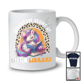 Adventure Begins At Your Library, Adorable Unicorn Reading Book, Summer Leopard Rainbow T-Shirt