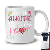 Ain't No Auntie Like The One I Got, Amazing Mother's Day Pink Leopard Plaid, Family Group T-Shirt