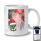 Alien UFO Stolen Candy Cane; Humorous Christmas Santa Alien Space Planet; X-mas Family T-Shirt