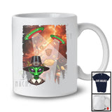 Alien UFO Stolen Roast Turkey; Humorous Thanksgiving Pilgrim Alien Space Planet; Family T-Shirt