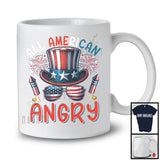All American Angry, Amazing 4th Of July American Flag Uncle Sam Hat Sunglasses, Patriotic T-Shirt