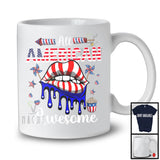 All American Awesome, Cool 4th Of July Independence Day American Flag Lips, Patriotic Lover T-Shirt