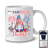 All American Dentist, Proud 4th Of July American Flag Gnomes, Fireworks Patriotic T-Shirt