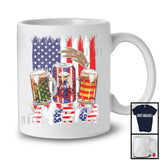 America, Wonderful 4th Of July USA Flag Eagle Beer Drinking Lover, Patriotic Drunker Group T-Shirt