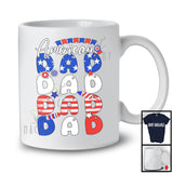 American Dad, Proud 4th Of July Father's Day American Flag, Patriotic Family Group T-Shirt