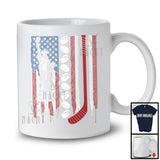 American Flag Hockey, Amazing 4th Of July Patriotic Group, Sport Player Playing Team T-Shirt