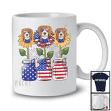 American Flag Sunflower, Amazing 4th Of July Beagle Owner, Women Patriotic Group T-Shirt