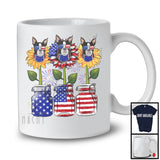 American Flag Sunflower, Amazing 4th Of July Boston Terrier Owner, Women Patriotic Group T-Shirt
