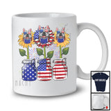 American Flag Sunflower, Amazing 4th Of July Bulldog Owner, Women Patriotic Group T-Shirt